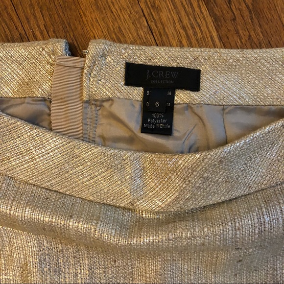 J Crew gold tweed mini skirt - Picture 3 of 3